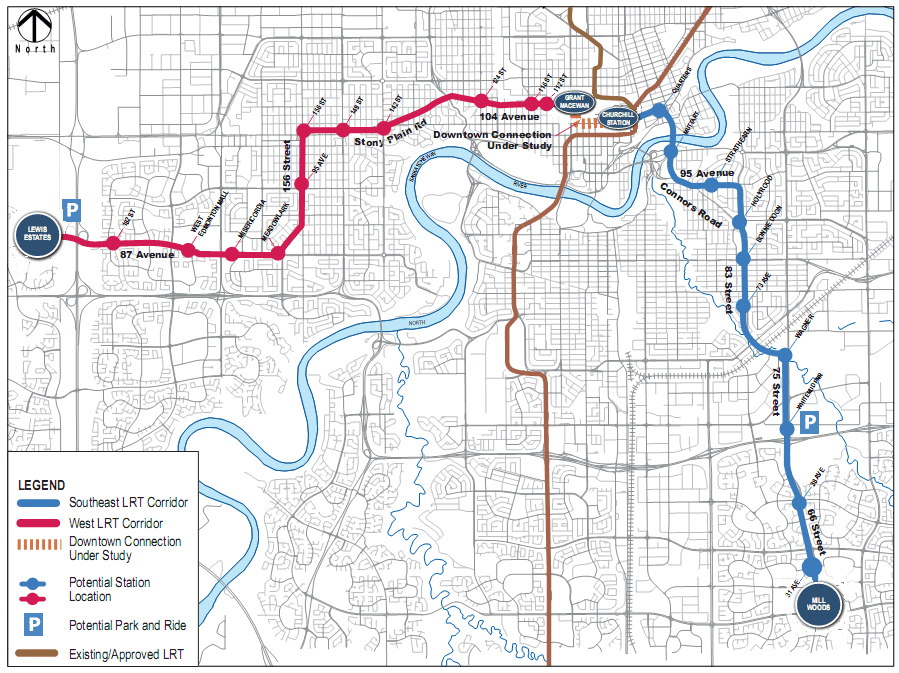 West & Southeast Edmonton LRT Route Recommendations – MasterMaq's Blog